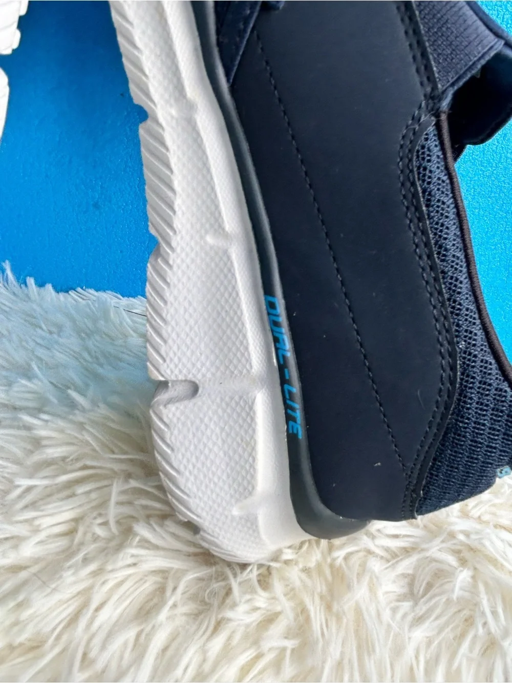 Skechers Men's Navy Blue Slip-On Mesh Comfort Shoes